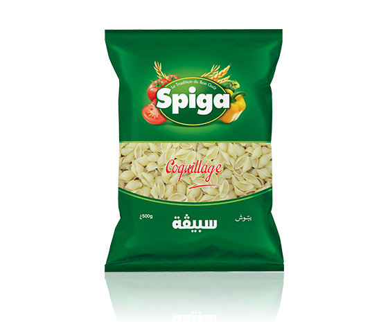 Spiga cut pastas shell