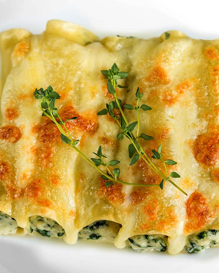 Recette Spiga - Cannelloni ricotta épinard