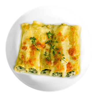 Spinach and ricotta cannelloni 