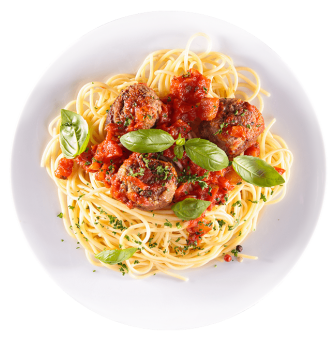 Spaghetti with meatballs